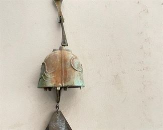 22in Mid Century Paolo Soleri Bronze Wind Chime Bell Arcosanti Big bell 22x5.25