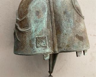 22in Mid Century Paolo Soleri Bronze Wind Chime Bell Arcosanti Big bell 22x5.25