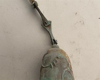 22in Mid Century Paolo Soleri Bronze Wind Chime Bell Arcosanti Big bell 22x5.25
