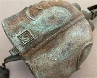 22in Mid Century Paolo Soleri Bronze Wind Chime Bell Arcosanti Big bell 22x5.25