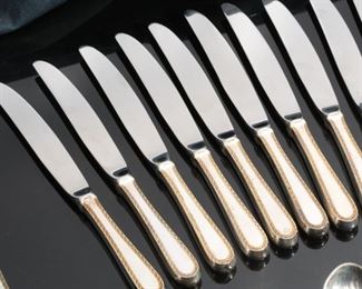 70pc Set S. Kirk & Son Golden Winslow Sterling Silver Flatware Set KIRK STIEFF 70pc