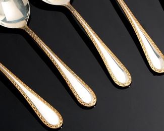 70pc Set S. Kirk & Son Golden Winslow Sterling Silver Flatware Set KIRK STIEFF 70pc