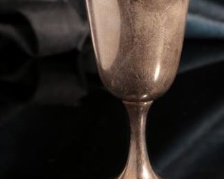 1pc Manchester Sterling Silver Goblet NRA Logo 6.625in H x 3.25in Diameter