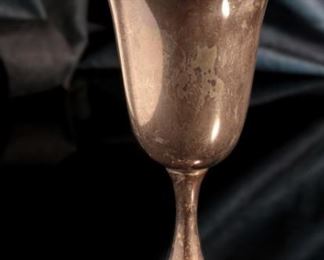 1pc Manchester Sterling Silver Goblet NRA Logo 6.625in H x 3.25in Diameter