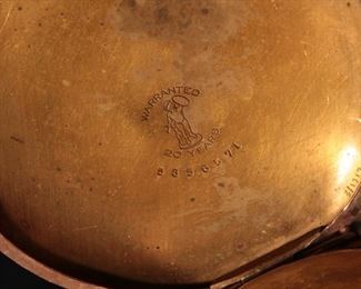 1909 Elgin Model 6 Pocket Watch w/ Hunter Case & Simmons FOB Gold Fill 64mmx51mm