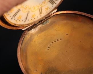 1909 Elgin Model 6 Pocket Watch w/ Hunter Case & Simmons FOB Gold Fill 64mmx51mm