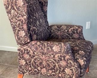 2pc La-Z-Boy Kimberly High Leg Reclining Chairs PAIR Fabric Recliners 40 x 31 x 34in HxWxD