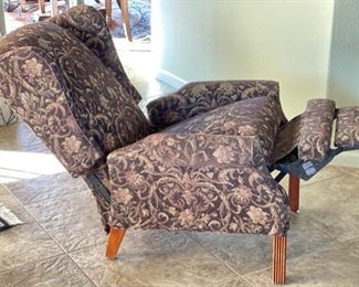 2pc La-Z-Boy Kimberly High Leg Reclining Chairs PAIR Fabric Recliners 40 x 31 x 34in HxWxD