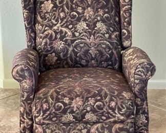 2pc La-Z-Boy Kimberly High Leg Reclining Chairs PAIR Fabric Recliners 40 x 31 x 34in HxWxD