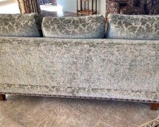 Key City Botanical Print Upholstered Sofa Couch 36 x 84 x 41in HxWxD