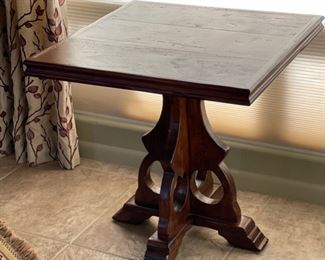 Hekman Castilian Lamp Table Rustic Side Table 27 x 27.5 x 27.5in HxWxD