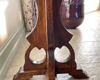 Hekman Castilian Lamp Table Rustic Side Table 27 x 27.5 x 27.5in HxWxD