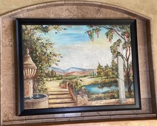 Lg Decor Painting Garden View Frame: 41.5x55x2in HxWxD
