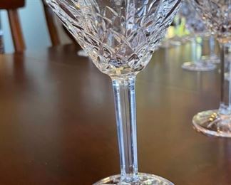 2pc Waterford Crystal Lismore Tall Martini Glasses 6.625in H x 4.625in diameter