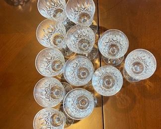 12pc Waterford Crystal Lismore Water Goblet Glasses 8oz 6.875 in H x 3.375in Diameter