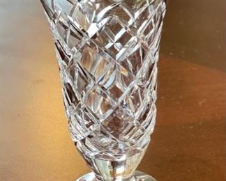 Waterford Crystal Small Trumpet Vase 7 x 3.75in diameter