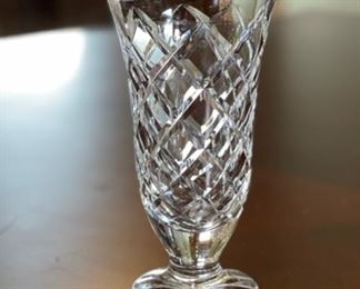 Waterford Crystal Small Trumpet Vase 7 x 3.75in diameter