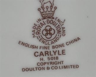 73pc Royal Doulton Carlyle China Set 73pc