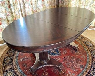 Drexel Heritage European Retreat Empire Oval Dining Table w/ 6 Chairs Table: 30x42x54-74in HxWxD