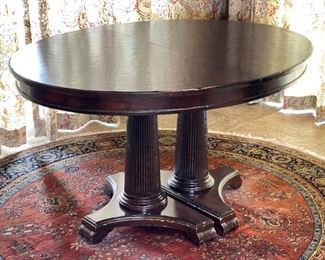 Drexel Heritage European Retreat Empire Oval Dining Table w/ 6 Chairs Table: 30x42x54-74in HxWxD