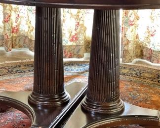 Drexel Heritage European Retreat Empire Oval Dining Table w/ 6 Chairs Table: 30x42x54-74in HxWxD