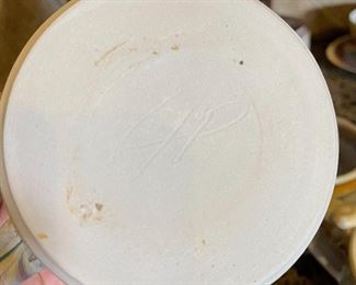 4pc Artist Made Ceramic Coffee Cups 4 x 6 x 4.5in HxWxD