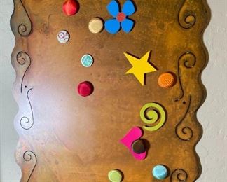 Rustic Metal Art Magnet Board 28in H x 20in W