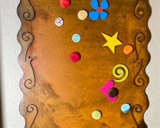 Rustic Metal Art Magnet Board 28in H x 20in W