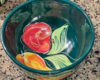 2pc Mystic Mud Pottery Studio Hood River Oregon Bowl & Pitcher pitcher: 8.5 x 8 x 5