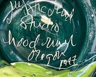 2pc Mystic Mud Pottery Studio Hood River Oregon Bowl & Pitcher pitcher: 8.5 x 8 x 5