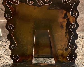 Rustic Metal Art Book Holder 13 x 12 x 3in