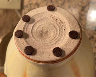 Signed Studio Pottery Pitcher Shawn 12 x 7 x 5.5in HxWxD