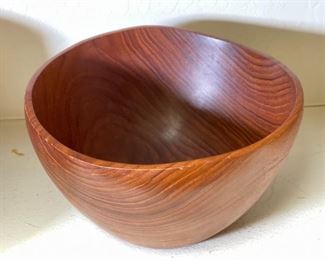 9pc Unisilver Thai Teak Wood Salad and Serving Bowl Set w Utensils Serving Bowl: 6in H x 10in diameter