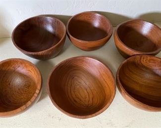 9pc Unisilver Thai Teak Wood Salad and Serving Bowl Set w Utensils Serving Bowl: 6in H x 10in diameter