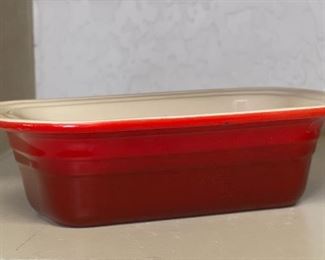 Le Creuset Red Baking Casserole Dish rectangular 3 x 10.75x7in HxWxD