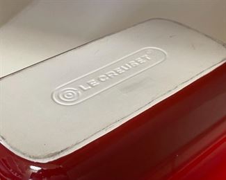 Le Creuset Red Baking Casserole Dish rectangular 3 x 10.75x7in HxWxD