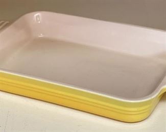 Le Creuset Yellow 9.01 Baking Dish rectangular 2 x 12.25 x 7in HxWxD