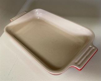 Le Creuset Red 10.00 Baking Dish rectangular 2 x 12 x 7in HxWxD
