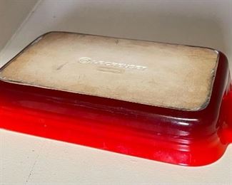 Le Creuset Red 10.00 Baking Dish rectangular 2 x 12 x 7in HxWxD