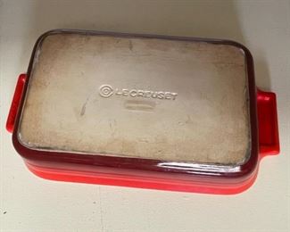 Le Creuset Red 10.00 Baking Dish rectangular 2 x 12 x 7in HxWxD