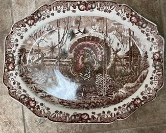 Johnson Bros His Majesty Large Turkey Platter Plate 2 x 20 x 15.5in HxWxD