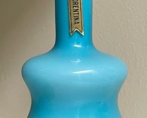 2pc Stelvia Opalina Fiorentina Italian Glass Vases Pair 6.5 in H