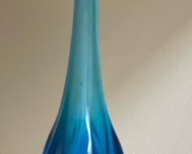 Blue Glass Swung Vase 11 in H