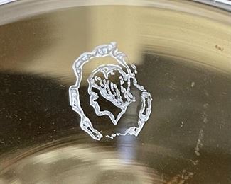 Art Glass Yellow Glass Candle Holder 10.25 in H