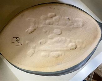 Lorna Smith Studio Pottery Ceramic Fish Plate 2 x 12 x 7.5 in HxWxD