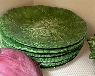 Lot 14pc of Vietri Italian Ceramics Vegetable Jar Plate lot 5in H