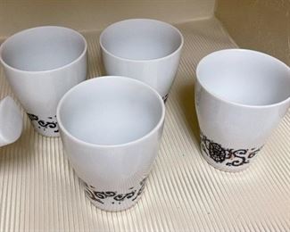 5pc Noritake MCM Teapot Tea Set Teapot: 4 x 7 x 6 in HxWxD