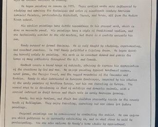 Original Oil Painting Mt. Rainier Randy Van Beek Art Vanbeek frame: 23 x 29.25 x 1.5 In Image: 13 x 20 in HxWxD