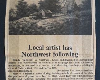 Original Oil Painting Ocean View Shack Randy Van Beek Art Vanbeek Frame: 21.25 x 28.25 x 1.5 In Image: 12.5 x 20 in HxWxD