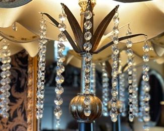 2pc Bronze & Black Pineapple Column Lamps PAIR 45 x 16 in diameter